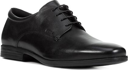 Geox U Calgary B Δερμάτινα Ανδρικά Σκαρπίνια Μαύρα από το Spartoo