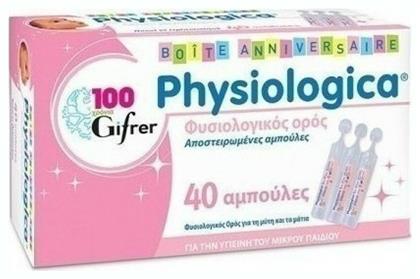 Gifrer Physiologica Αμπούλες Φυσιολογικού Ορού για Βρέφη και Παιδιά 40x5ml