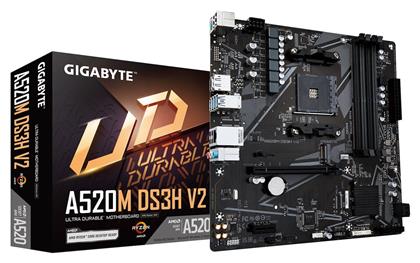 Gigabyte A520M DS3H V2 Motherboard Micro ATX με AMD AM4 Socket