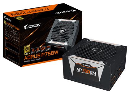 Gigabyte Aorus P750W 750W Μαύρο Τροφοδοτικό Υπολογιστή Full Modular 80 Plus Gold