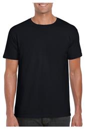 Gildan Softstyle 64000 Ανδρικό Διαφημιστικό T-shirt Κοντομάνικο σε Μαύρο Χρώμα από το Blooza