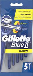 Gillette Blue2 Slalom Ξυραφάκια μιας Χρήσης με 2 Λεπίδες 5τμχ