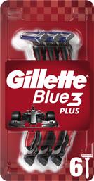 Gillette Blue3 Red Ξυραφάκια μιας Χρήσης με 3 Λεπίδες & Λιπαντική Ταινία 6τμχ