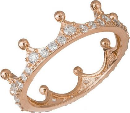 Γυναικείο δαχτυλίδι Κ14 Pink Gold Crown 037113 037113 Χρυσός 14 Καράτια
