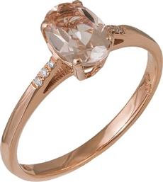 Γυναικείο δαχτυλίδι με morganite Κ18 036115 036115 Χρυσός 18 Καράτια από το Kosmima24