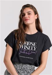 Γυναικείο T-shirt Pop Art Τύπωμα Στην Πλάτη από το Funky Buddha