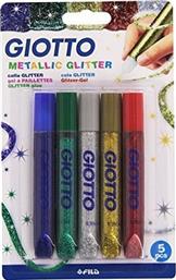 Giotto Glitter Metallic Κόλλα 10.5ml 5τμχ από το Moustakas Toys