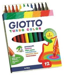 Giotto Turbo Color Blister Μαρκαδόροι Ζωγραφικής Λεπτοί σε 12 Χρώματα