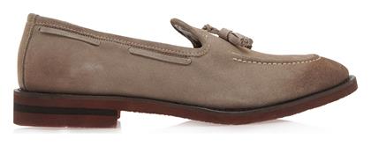 Giovanni Morelli Suede Ανδρικά Loafers σε Μπεζ Χρώμα από το Tsakiris Mallas