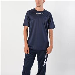 Givova Ανδρικό Αθλητικό T-shirt Κοντομάνικο Navy Μπλε από το Cosmos Sport