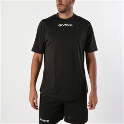 Givova One Αθλητικό Ανδρικό T-shirt Μαύρο με Λογότυπο από το HallofBrands