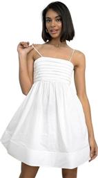 Glamorous Mini Καλοκαιρινό Βραδινό Βαμβακερό Φόρεμα Λευκό από το Favela