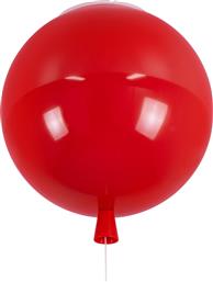 GloboStar Balloon Μονόφωτο Παιδικό Φωτιστικό Κρεμαστό από Πλαστικό με Υποδοχή E27 Κόκκινο 30x33cm
