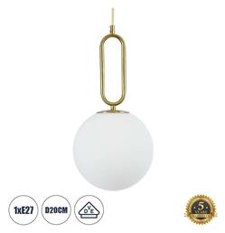 GloboStar Κρεμαστό Φωτιστικό Χρυσό 31x34.5x42εκ.