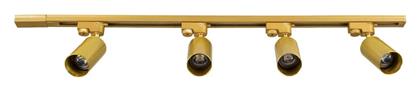 GloboStar Leo Σποτ με 4 Φώτα και Ντουί GU10 σε Χρυσό Χρώμα από το Designdrops