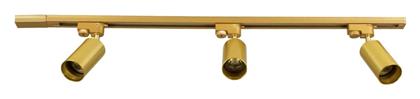 GloboStar Leo Τριπλό Σποτ με Ντουί GU10 σε Χρυσό Χρώμα από το Designdrops