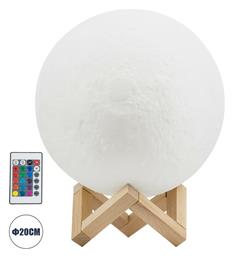 GloboStar Moon Διακοσμητικό Φωτιστικό Μοοn Light LED Λευκό