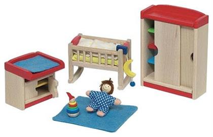 Goki Furniture for Flexible Puppets Baby Room Έπιπλα για Κουκλόσπιτο