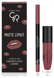 Golden Rose Matte LipKit Σετ Μακιγιάζ με Κραγιόν Rose Taupe