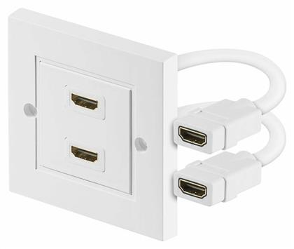 Goobay Πρίζα HDMI με Πλαίσιο MMK Wall Socket σε Λευκό χρώμα 51723