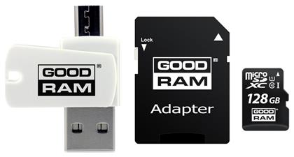 GoodRAM microSDXC 128GB Class 10 U1 UHS-I με USB Reader