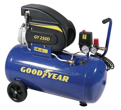 Goodyear GY250D Κομπρεσέρ Αέρος με Ισχύ 2hp και Αεροφυλάκιο 50lt