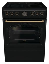 Gorenje Ελεύθερη με Κεραμικές Εστίες Μαύρη GECS6B70CLB