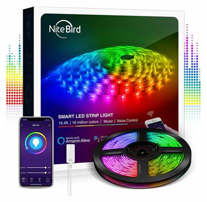 Gosund NiteBird SL2 Ταινία LED Τροφοδοσίας 12V RGB Μήκους 5m και 30 LED ανά Μέτρο με Τροφοδοτικό SMD5050