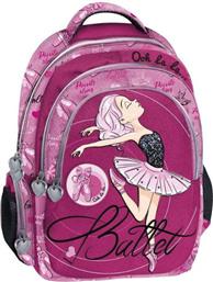 Graffiti Ballerina Σχολική Τσάντα Πλάτης Δημοτικού σε Φούξια χρώμα από το Spitishop