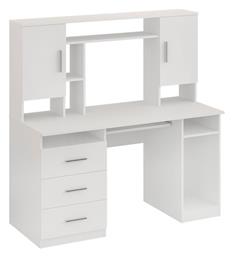Γραφείο Keldra 140x59.8x142.2εκ. Λευκή Απόχρωση