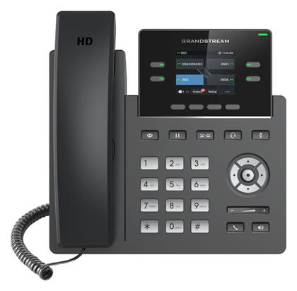 Grandstream GRP2612G Ενσύρματο Τηλέφωνο IP 2 γραμμών Μαύρο