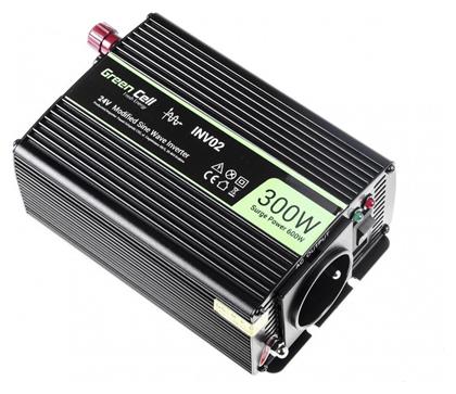 Green Cell Car Power Inverter Αυτοκινήτου Τροποποιημένου Ημιτόνου 600W για Μετατροπή 24V DC σε 230V AC με 1xUSB από το EasyU