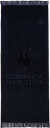 Greenwich Polo Club 3656 Πετσέτα Θαλάσσης με Κρόσσια Μαύρη 190x90εκ.