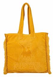 Greenwich Polo Club Υφασμάτινη Τσάντα Θαλάσσης με Καπέλο Κίτρινη