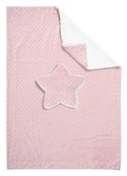 Greenwich Polo Club Κουβέρτα Αγκαλιάς & Λίκνου Fleece Ροζ Pink, White 75x100εκ.