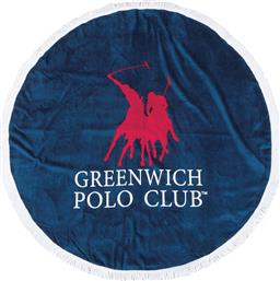 Greenwich Polo Club 2824 Πετσέτα Θαλάσσης Στρογγυλή με Κρόσσια Μπλε Διαμέτρου 160εκ. από το Katoikein