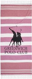 Greenwich Polo Club Πετσέτα Θαλάσσης Παρεό με Κρόσσια Ροζ 170x80εκ. από το Spitishop