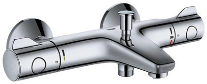 Grohe Grohtherm 800 Μπαταρία Μπανιέρας Θερμοστατική Ασημί