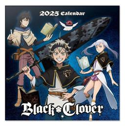 Grupo Erik Black Clover Ημερήσιο Επιτοίχιο Ημερολόγιο 2025 Μαύρο 30x30εκ.