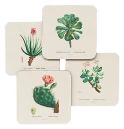 Grupo Erik Botanical Cacti by Kokonote Σουβέρ από Φελλό Πολύχρωμο 9x9cm 4τμχ