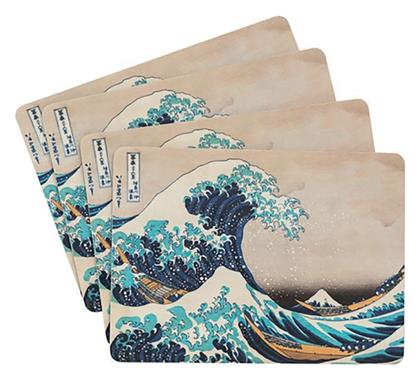 Grupo Erik Hokusai Kokonote Σουπλά από Φελλό Πολύχρωμο 29x20cm 4τμχ