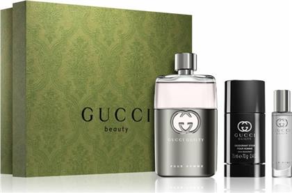 Gucci Guilty Pour Homme Eau de Toilette 90ml, Eau de Toilette 15ml & Deodorant 75ml από το Attica The Department Store
