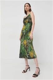 Guess Akilina Καλοκαιρινό Midi Βραδινό Φόρεμα Κομπινεζόν Ντραπέ Πράσινο από το Modivo