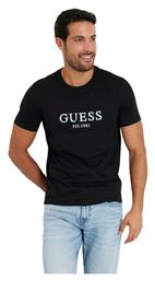 Guess Ανδρικό T-shirt Κοντομάνικο Black από το Karakikes