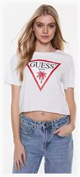 Guess E02I01JA914 Γυναικείο Crop T-shirt Λευκό