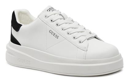 Guess Elbina Γυναικεία Sneakers White Black Λευκά Μαύρα