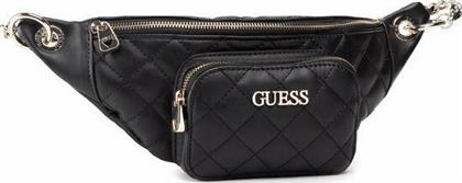 Guess Illy Mini HWVG7970800 Γυναικείο Τσαντάκι Μέσης Μαύρο από το Koolfly