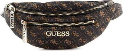 Guess Manhattan Γυναικείο Τσαντάκι Μέσης Καφέ από το Favela