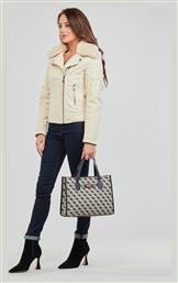 Guess OLIVIA Γυναικείο Biker Jacket Λευκό από το Spartoo