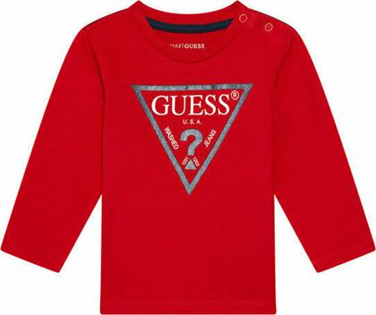 Guess Παιδική Χειμερινή Μπλούζα Μακρυμάνικη Κόκκινη